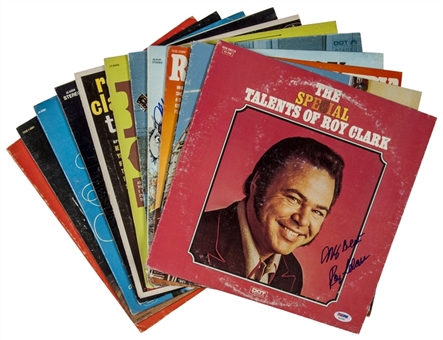 Lot of (11) Roy Clark Signed Albums (PSA/DNA)
